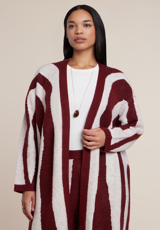 Intarsia Duster Sweater image number 3