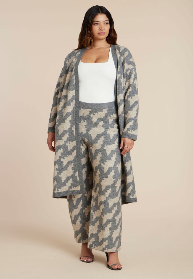 Intarsia Sweater Duster image number 0