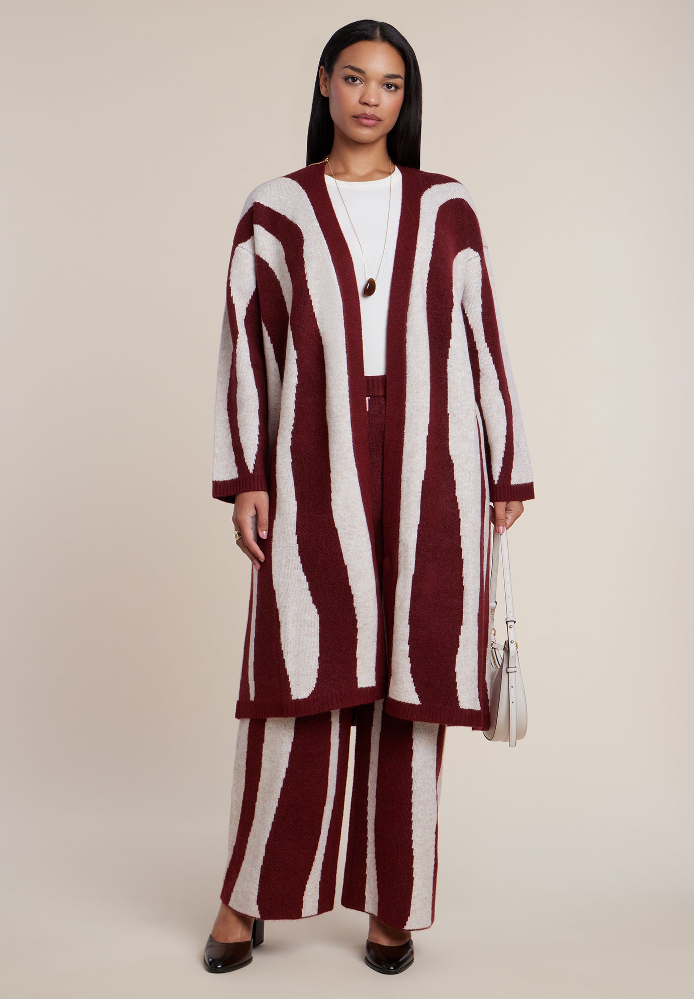 Intarsia Duster Sweater image number 0