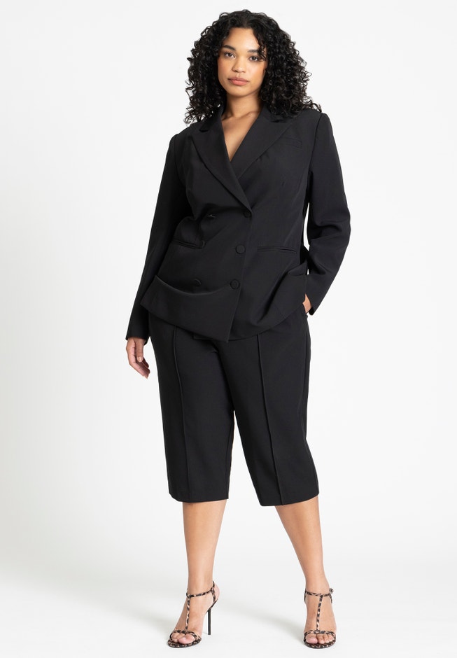Nipped Waist Stretch Blazer image number null