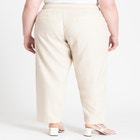 Pintuck Detail Linen Trouser image number null