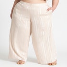 Metallic Stripe Wide Leg Pant image number null