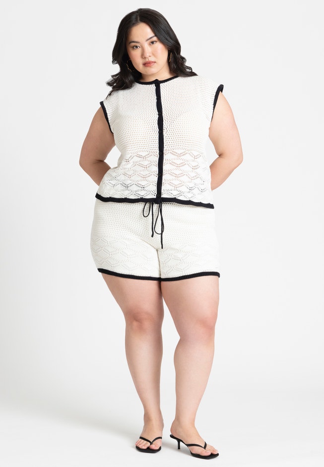 Knitted Crochet Short image number 0