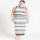 Crochet Multi Stitch Maxi Skirt With Ruffles image number null