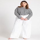 Preppy Striped Button Down image number null