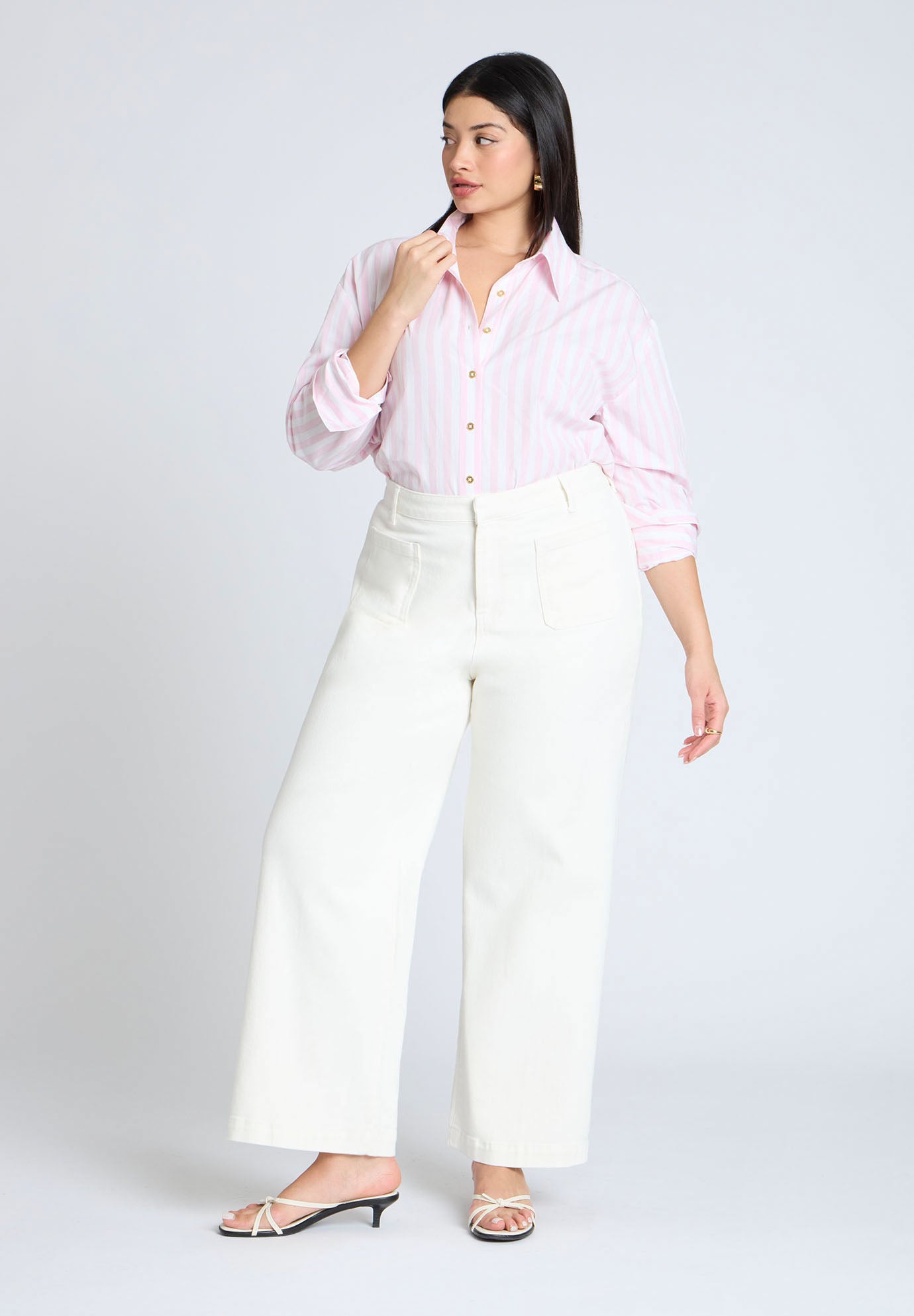 Preppy Striped Button Down image number 4