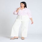 Preppy Striped Button Down image number null