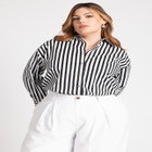 Preppy Striped Button Down image number null