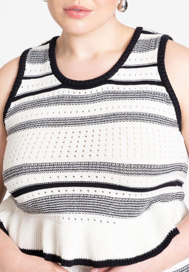 Crochet Multi Stitch Crop Top image number 1