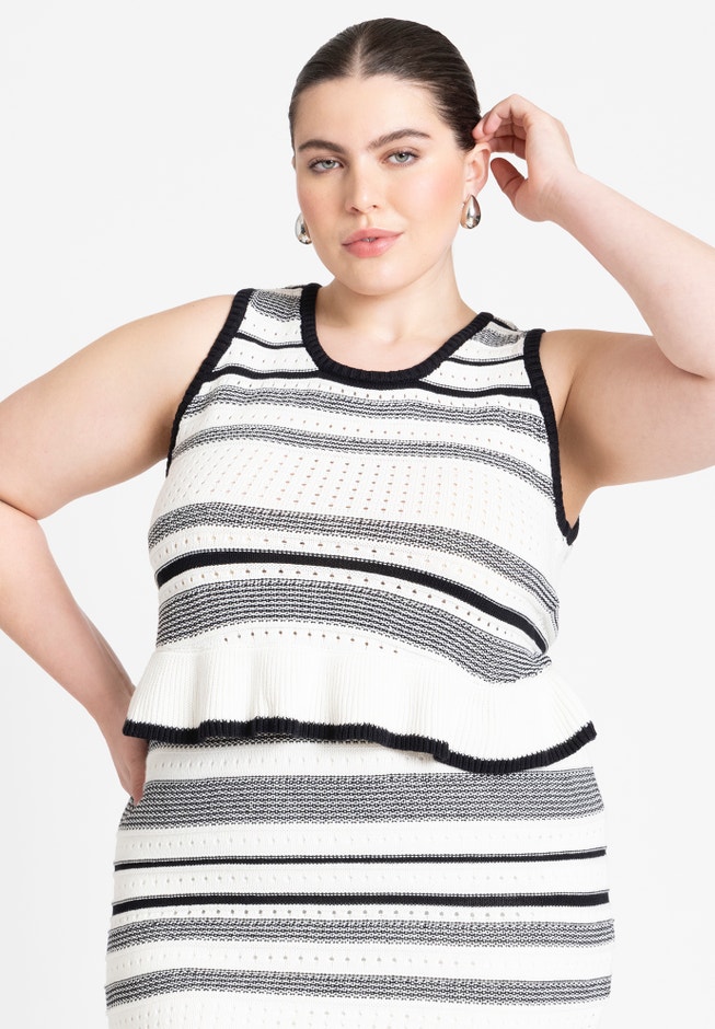 Crochet Multi Stitch Crop Top image number 0