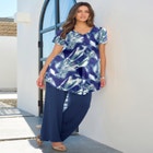 Plus Size Ultra Drape V-Neck Swing Tunic Top image number null