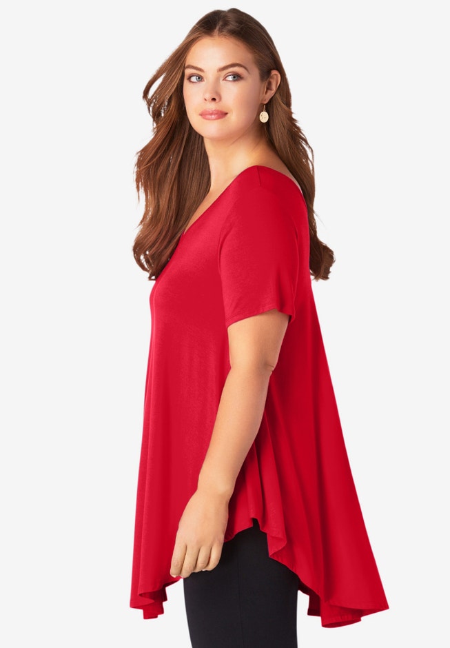 Ultra Drape V Neck Swing Tunic image number 3