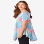 Plus Size Ultra Drape V-Neck Swing Tunic Top image number null