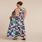 Printed Linen Trapeze Dress image number null