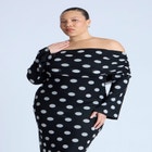 Off Shoulder Printed Dress image number null