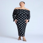 Off Shoulder Printed Dress image number null