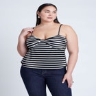 Striped Sweetheart Tank image number null