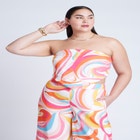 Printed Scarf Top image number null