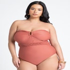 Braided Belt Strapless One Piece image number null