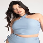 Beaded Halter Tankini image number null