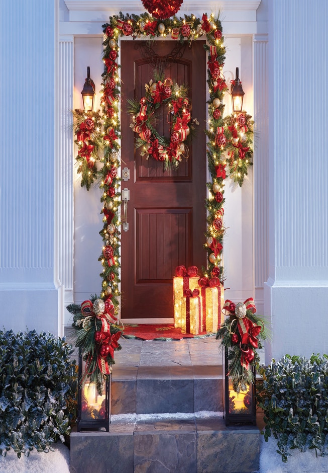 9' Pre-Lit Ribbon Garland image number 1