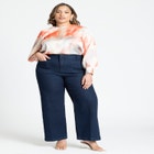 Draped Printed Satin Blouse image number null