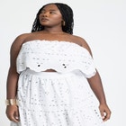 Scallop Eyelet Bandeau Top image number null