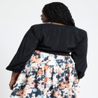 Puff Sleeve Crop Blouse image number null