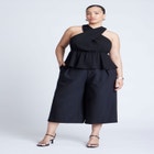 Halter Top With Peplum image number null