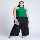 Halter Top With Peplum image number null