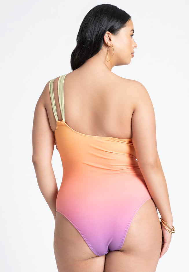 One Strap Cutout Detail One Piece image number 1