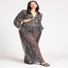 Front Cut Out Mix Media One Piece image number null