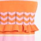 Striped Tank Sweater Dress With Ruffles image number null