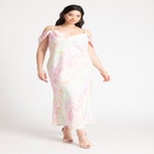 Off The Shoulder Bias Dress image number null