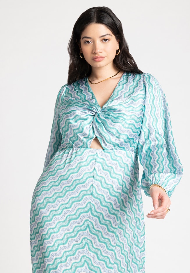 Twisted Stripe Maxi Dress image number 2