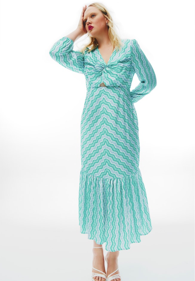 Twisted Stripe Maxi Dress image number 3