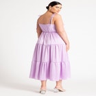 Tiered Satin Maxi Dress image number null