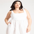 Mixed Fabric Tank Dress image number null