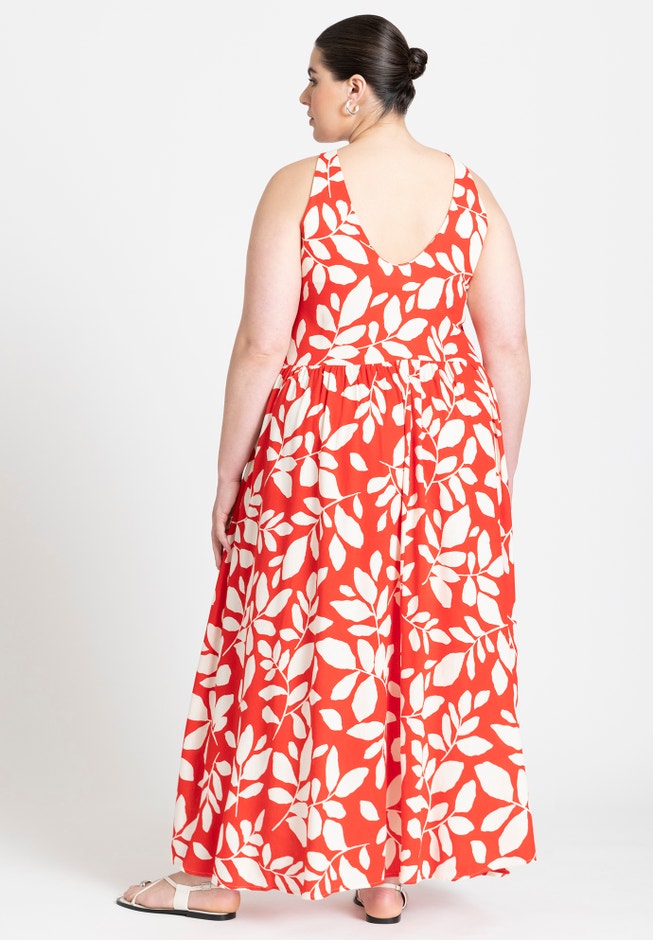 Printed Flare Skirt Maxi Dress image number 1