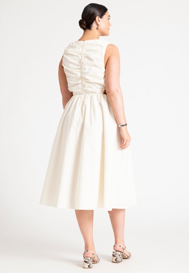 Shirred Bodice Midi Dress image number 1