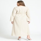 Asym Button Up Linen Dress image number null