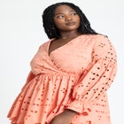 Eyelet Flare Mini Dress image number null