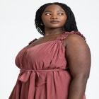 Ruffle Strap Maxi Dress image number null