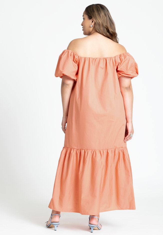 Off The Shoulder Relaxed Maxi Dress image number null