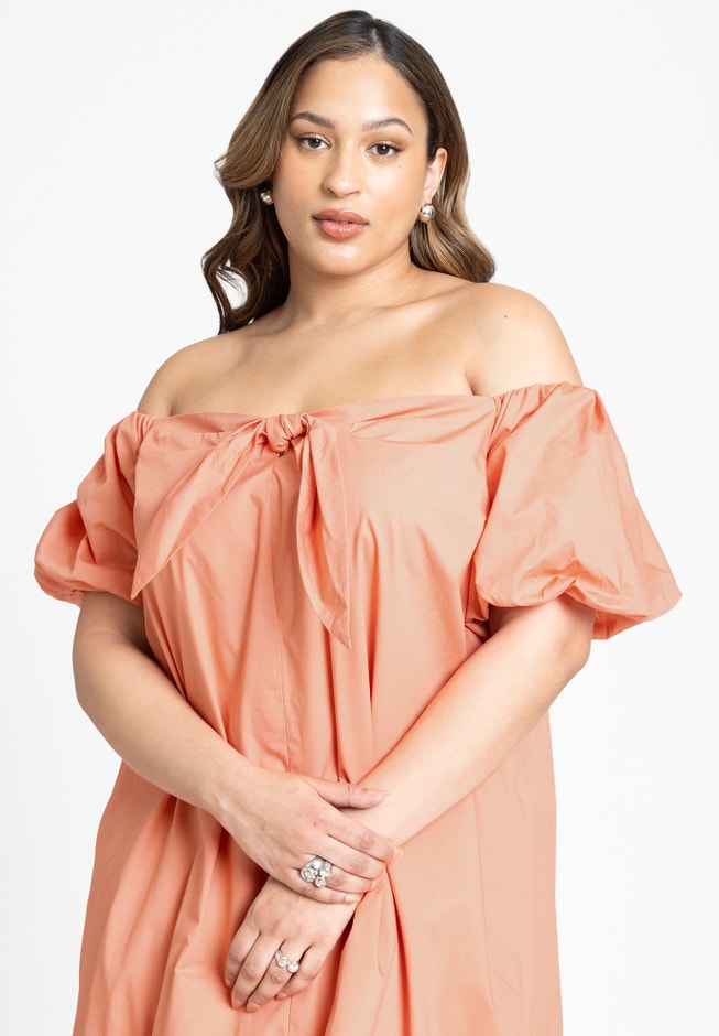 Off The Shoulder Relaxed Maxi Dress image number null