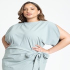 Mini Dress With Tie image number null