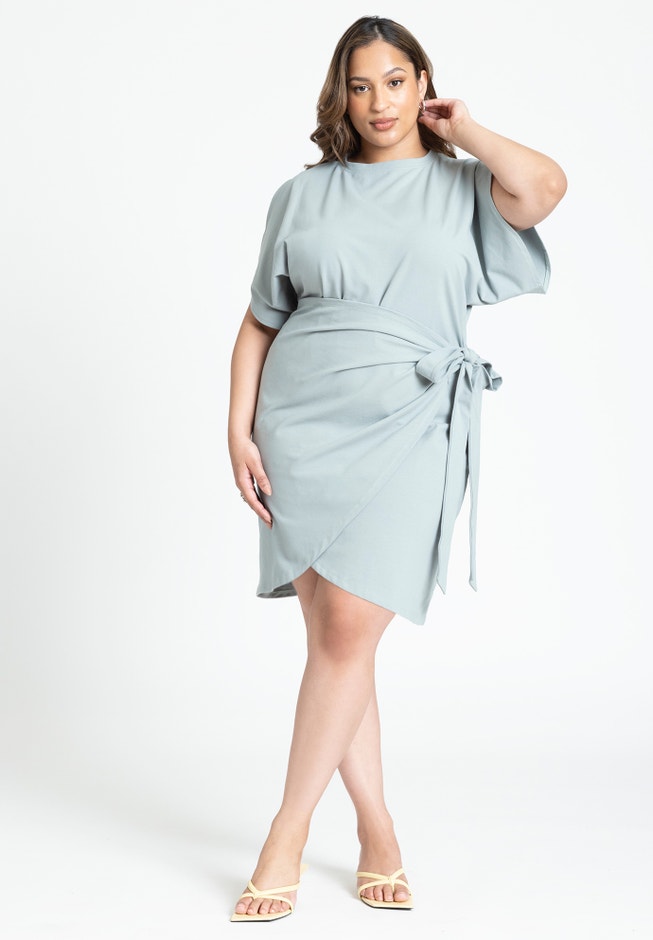 Mini Dress With Tie image number null