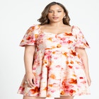 Puff Sleeve Sweatheart Mini Dress image number null