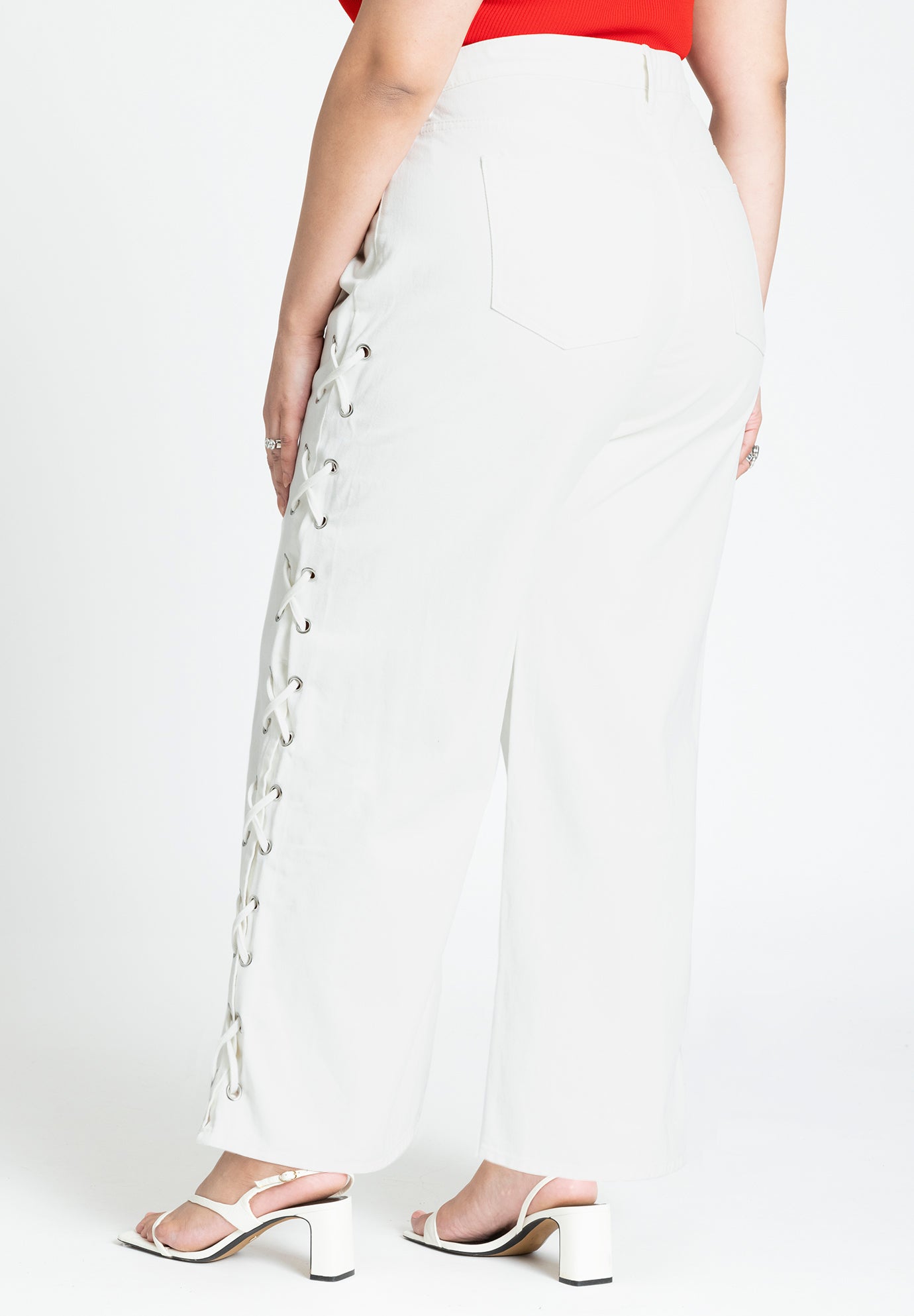 Grommet And Lacing Detail Jean image number 1