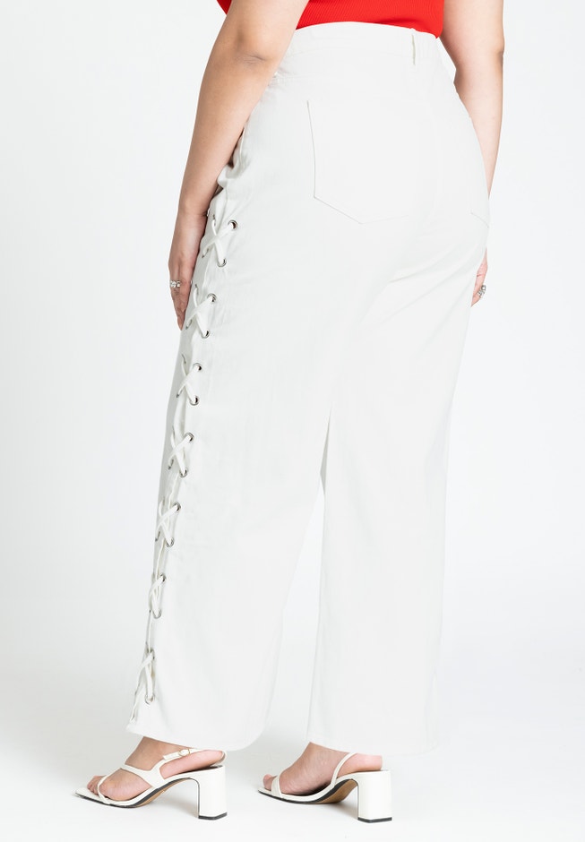 Grommet And Lacing Detail Jean image number 1